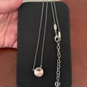 Sabika neutral color single stone necklace